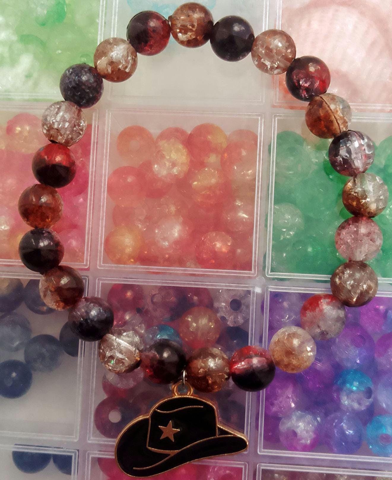 Cowboy Hat Beaded Charm Bracelets
