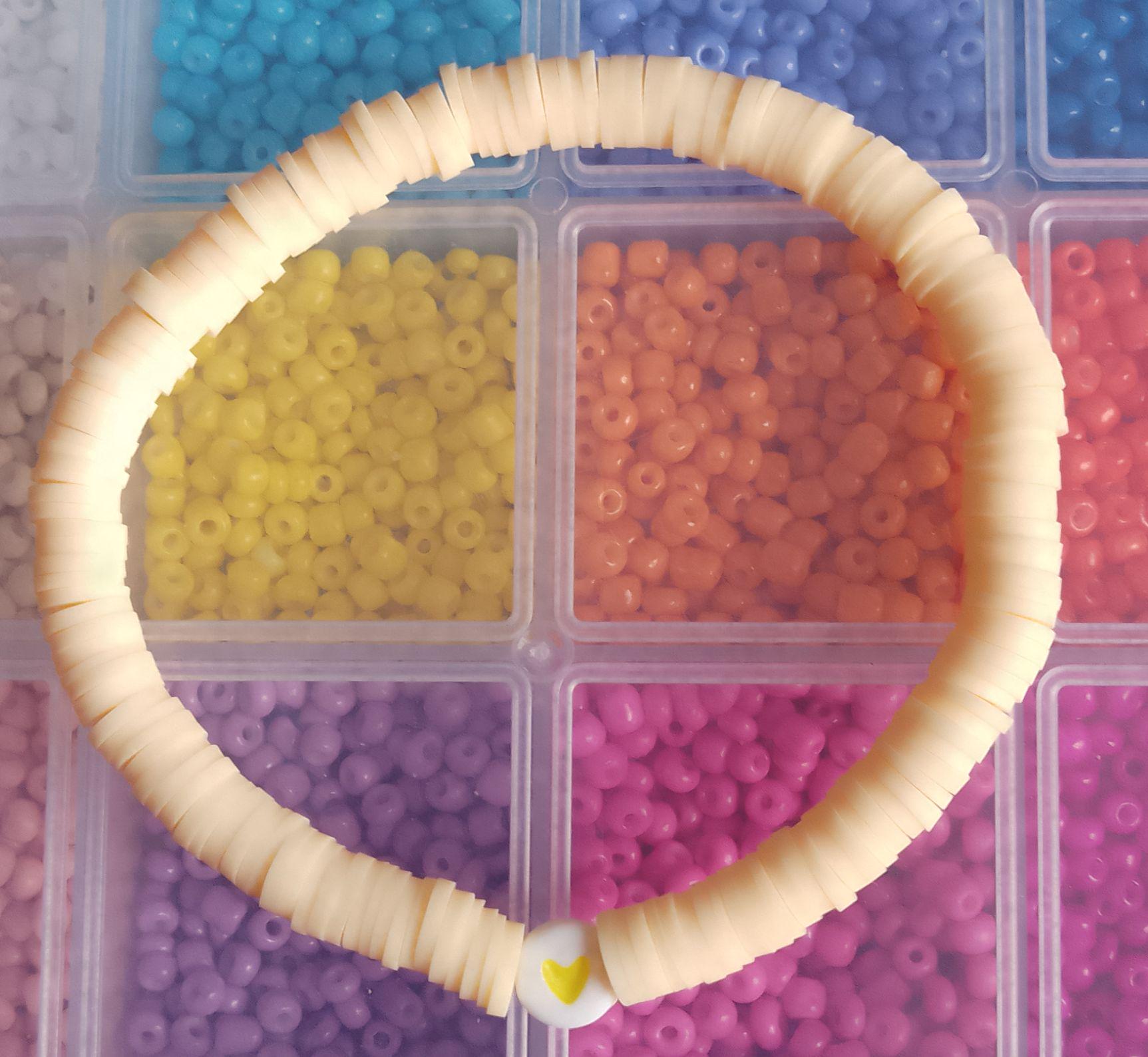 Clay Bead Heart Bracelets