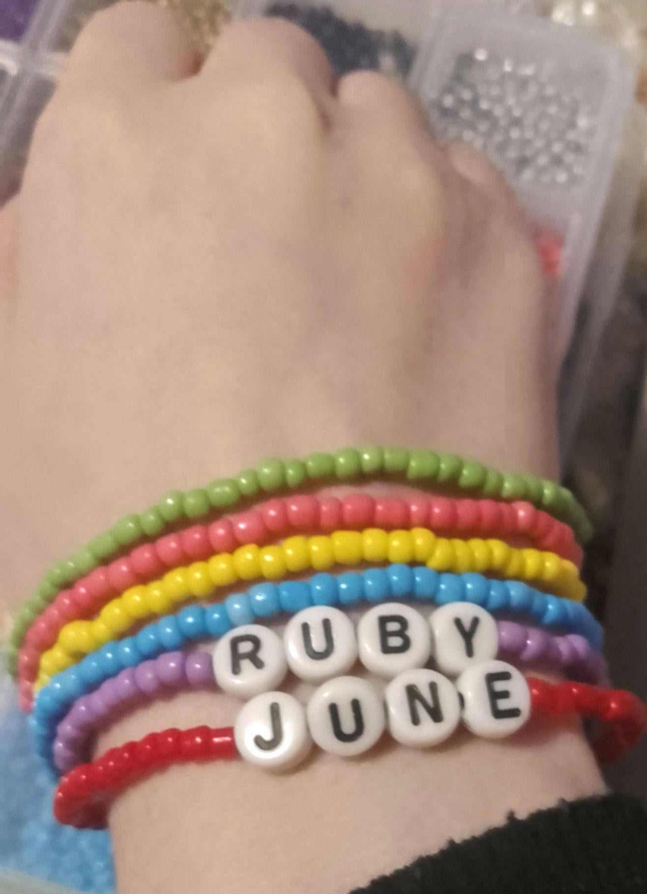 Personalised name beaded Bracelets