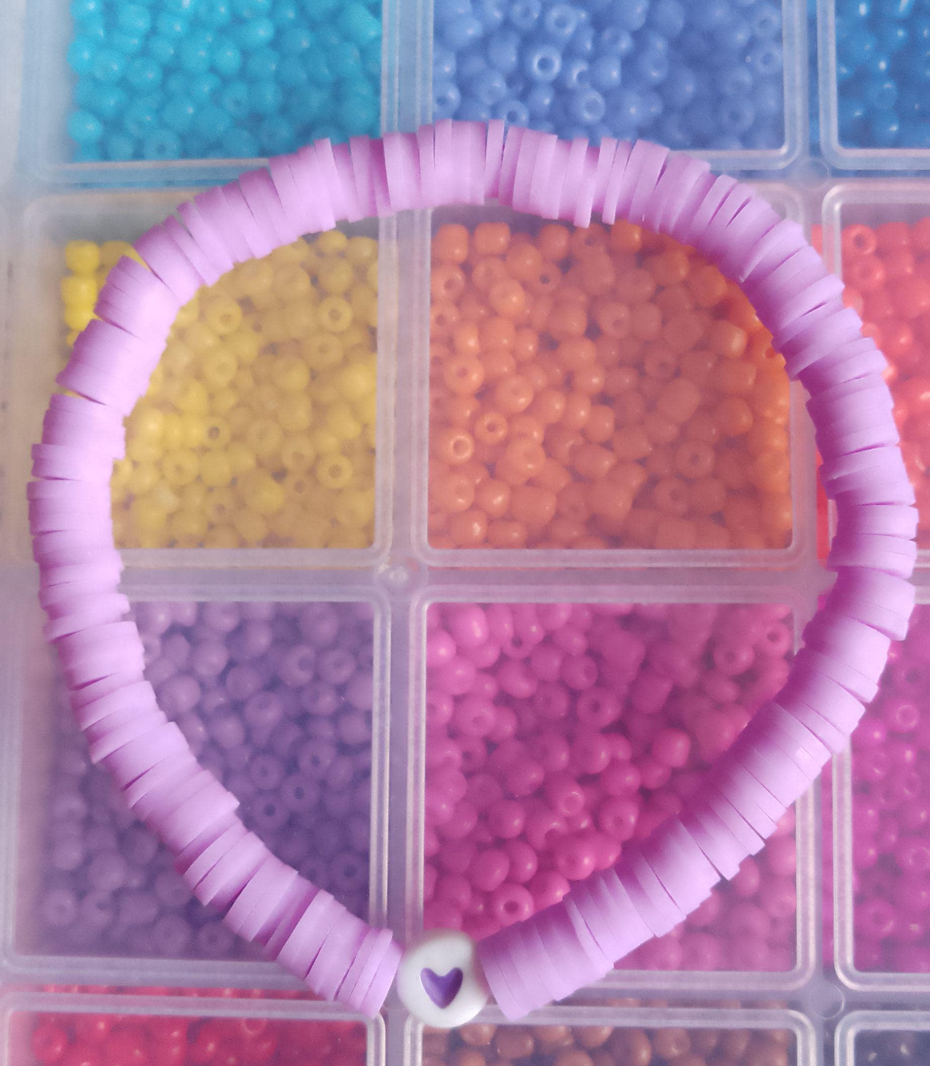 Clay Bead Heart Bracelets