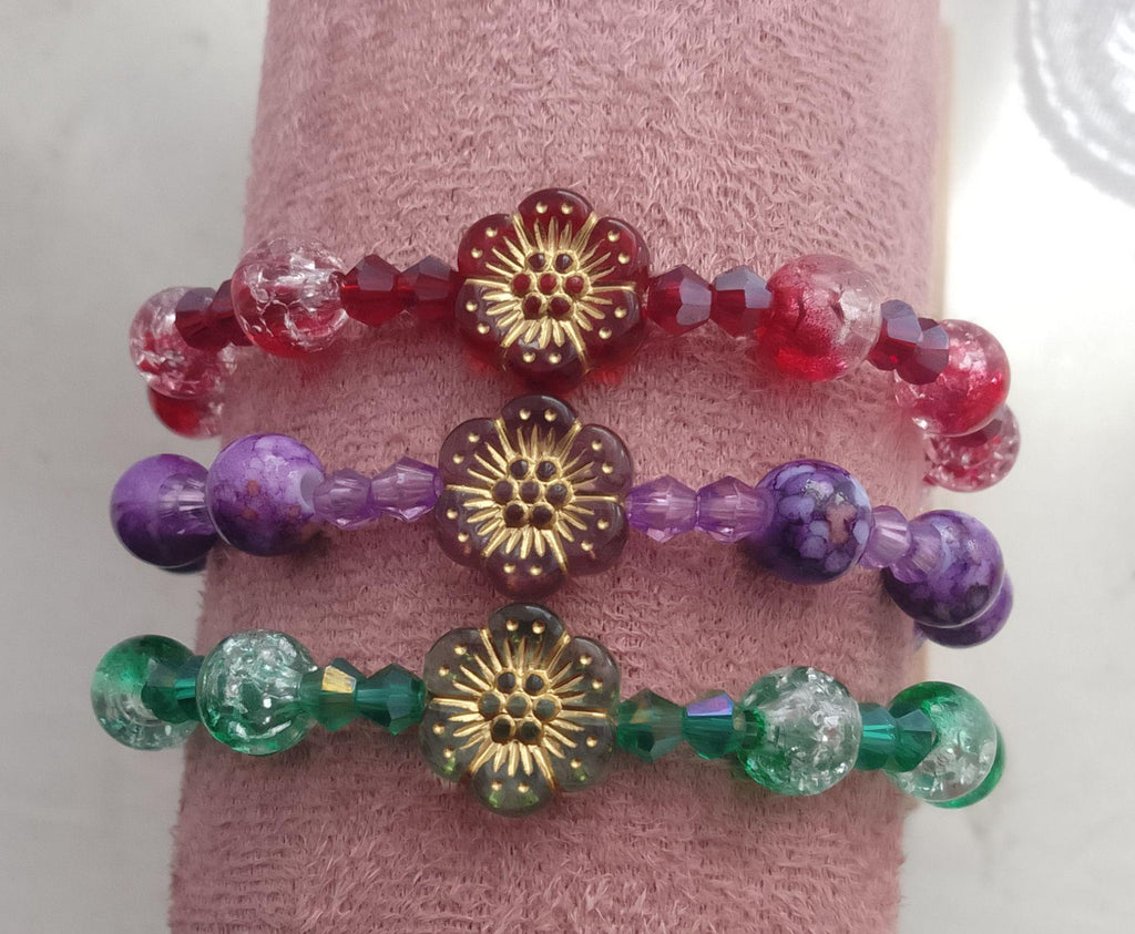 Flower Beaded Bracelets