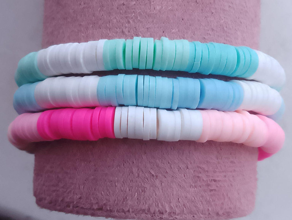 Ombre Clay Bead Bracelets