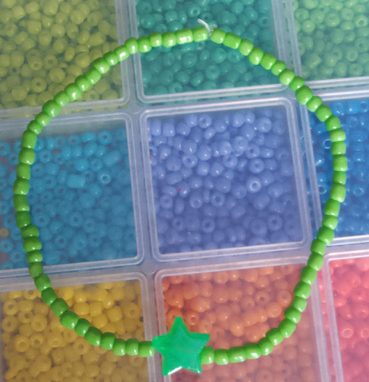 Glass Bead Multicoloured Star Bracelets