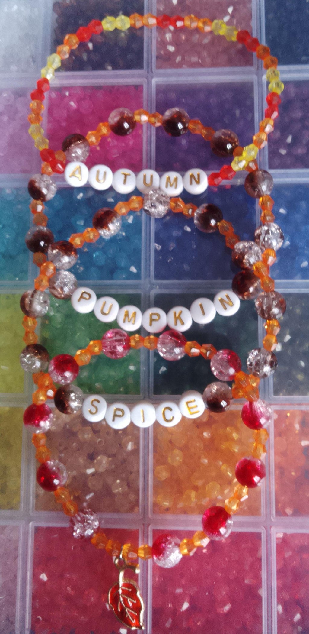 Autumn Themed Beaded Bracelets