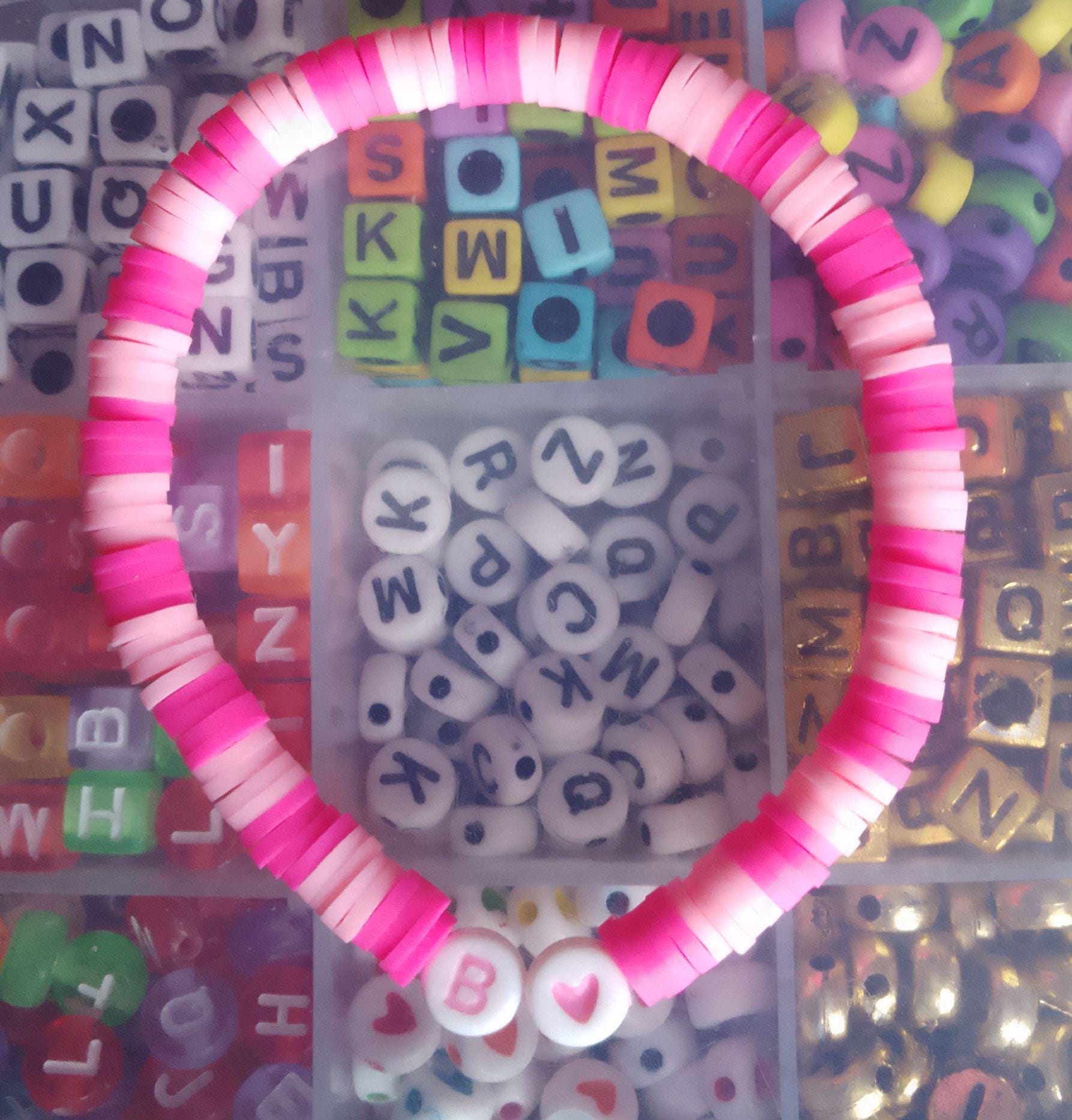 Barbie and Ken Inspired Clay Bead Bracelets