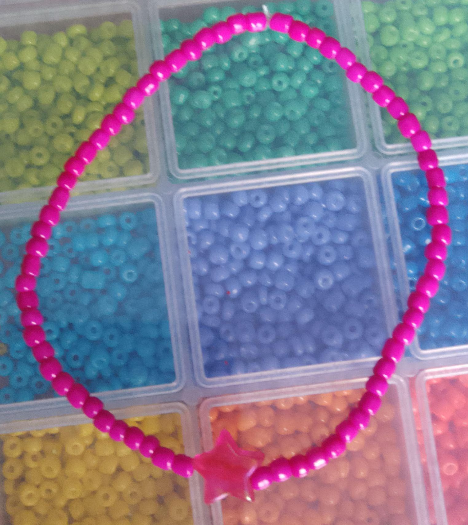 Glass Bead Multicoloured Star Bracelets