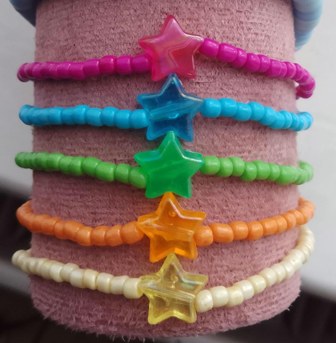 Glass Bead Multicoloured Star Bracelets