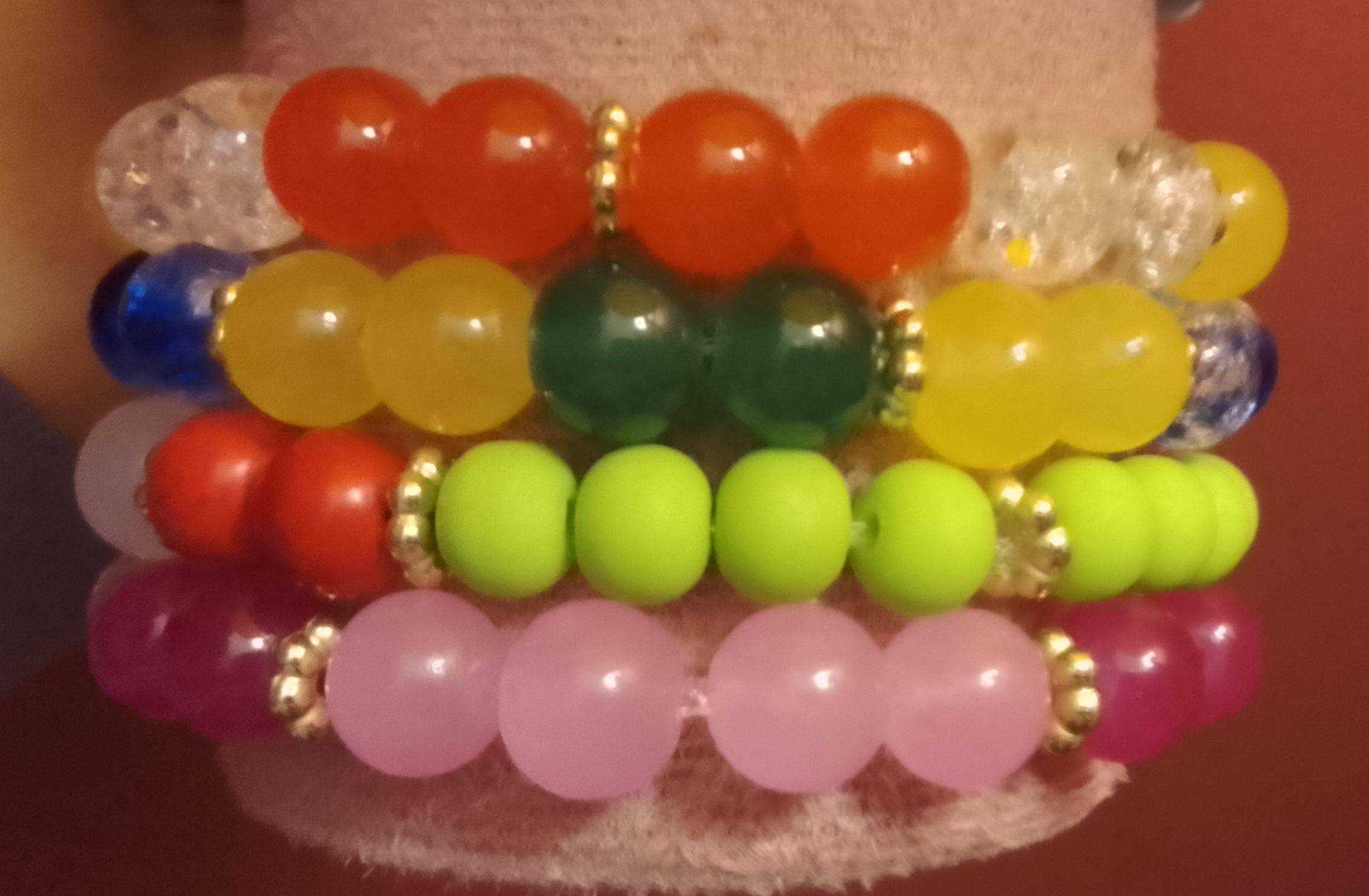 Super Mario Inspired Beaded Bracelets