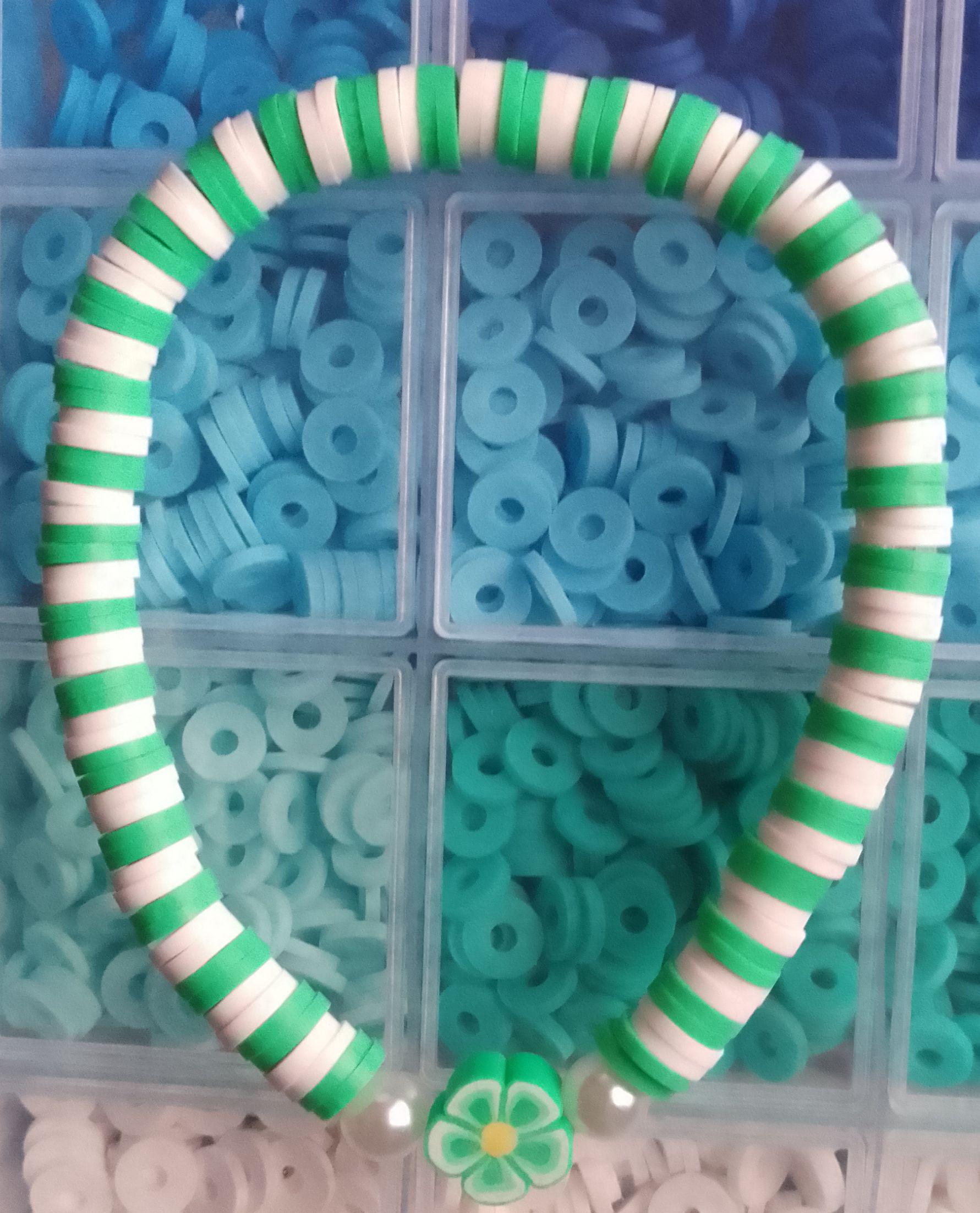 Clay Bead Flower Bracelets