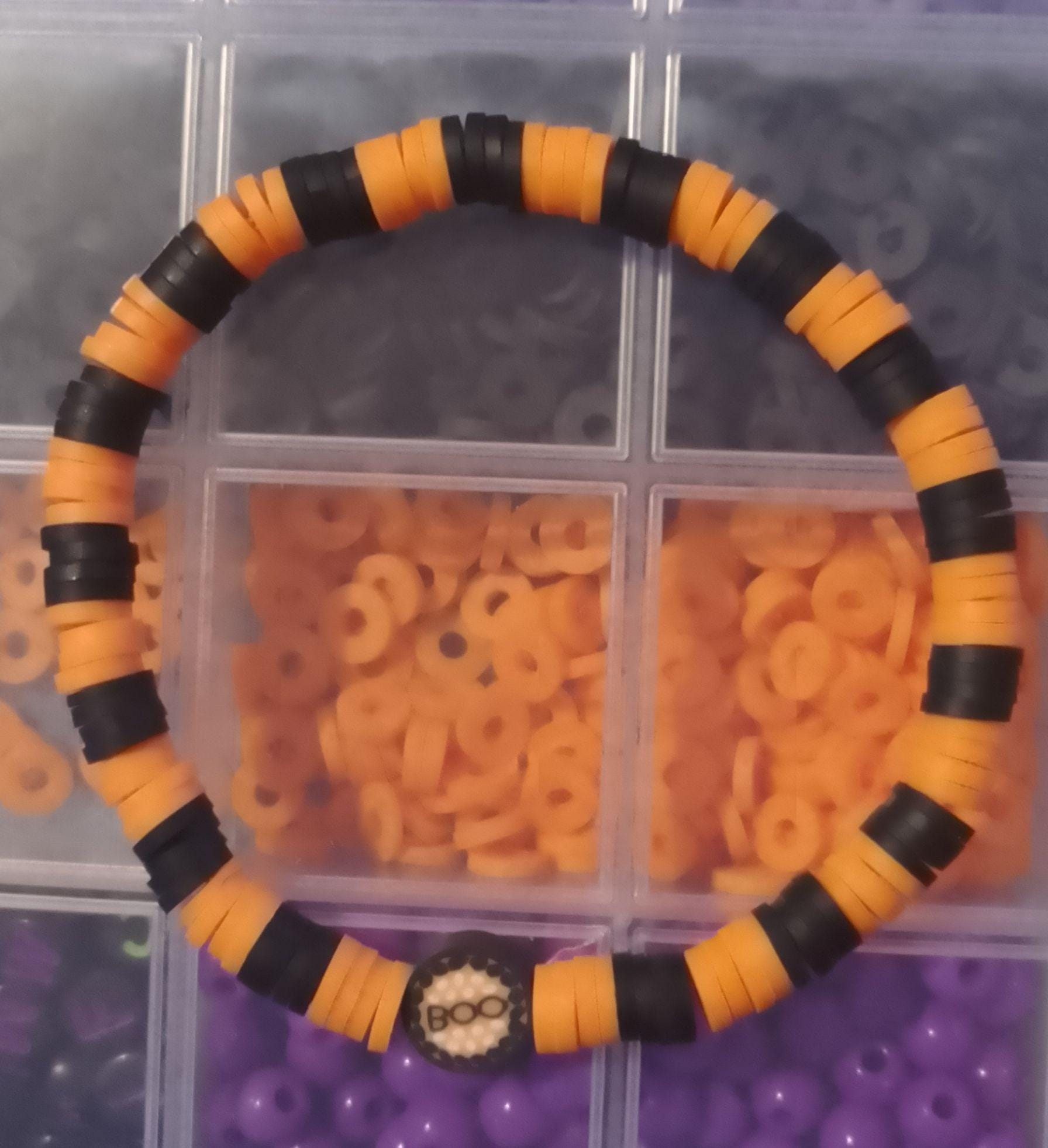 Halloween Themed Clay Bead Bracelets