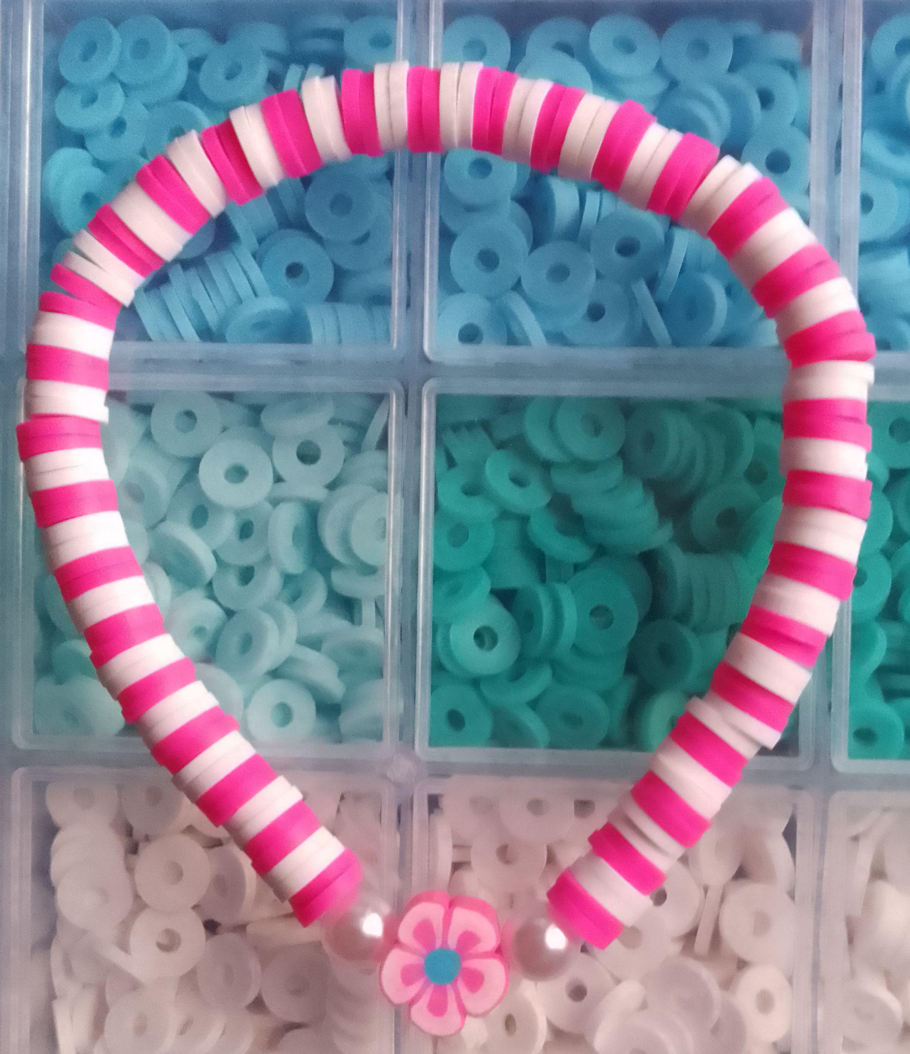 Clay Bead Flower Bracelets