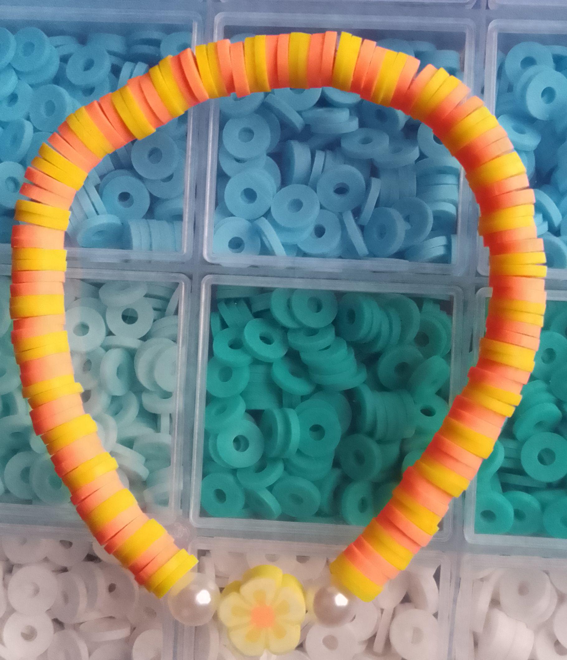 Clay Bead Flower Bracelets