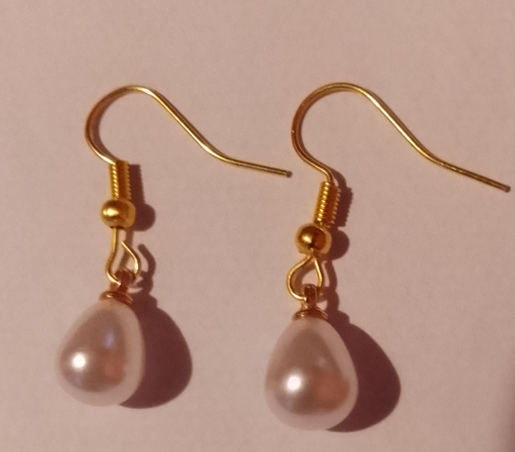 Handmade Drop Pearl Earrings