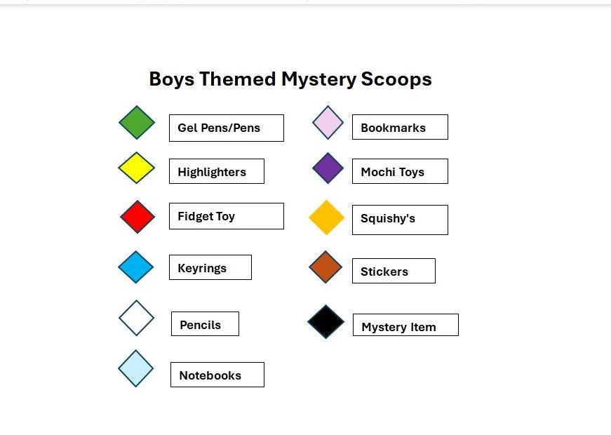 Boy's Themed Mystery Scoops