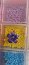 Purple Flower Charms
