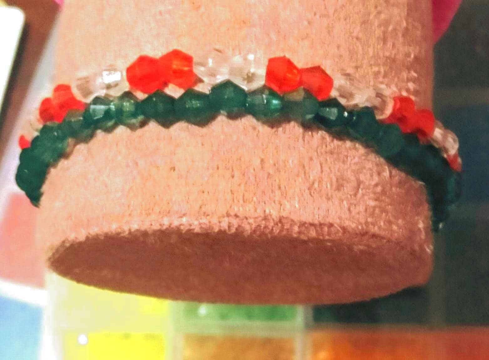 Glass Bead Christmas Bracelets