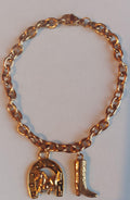 Cowboy Boot and Horse Shoe Charm Bracelets