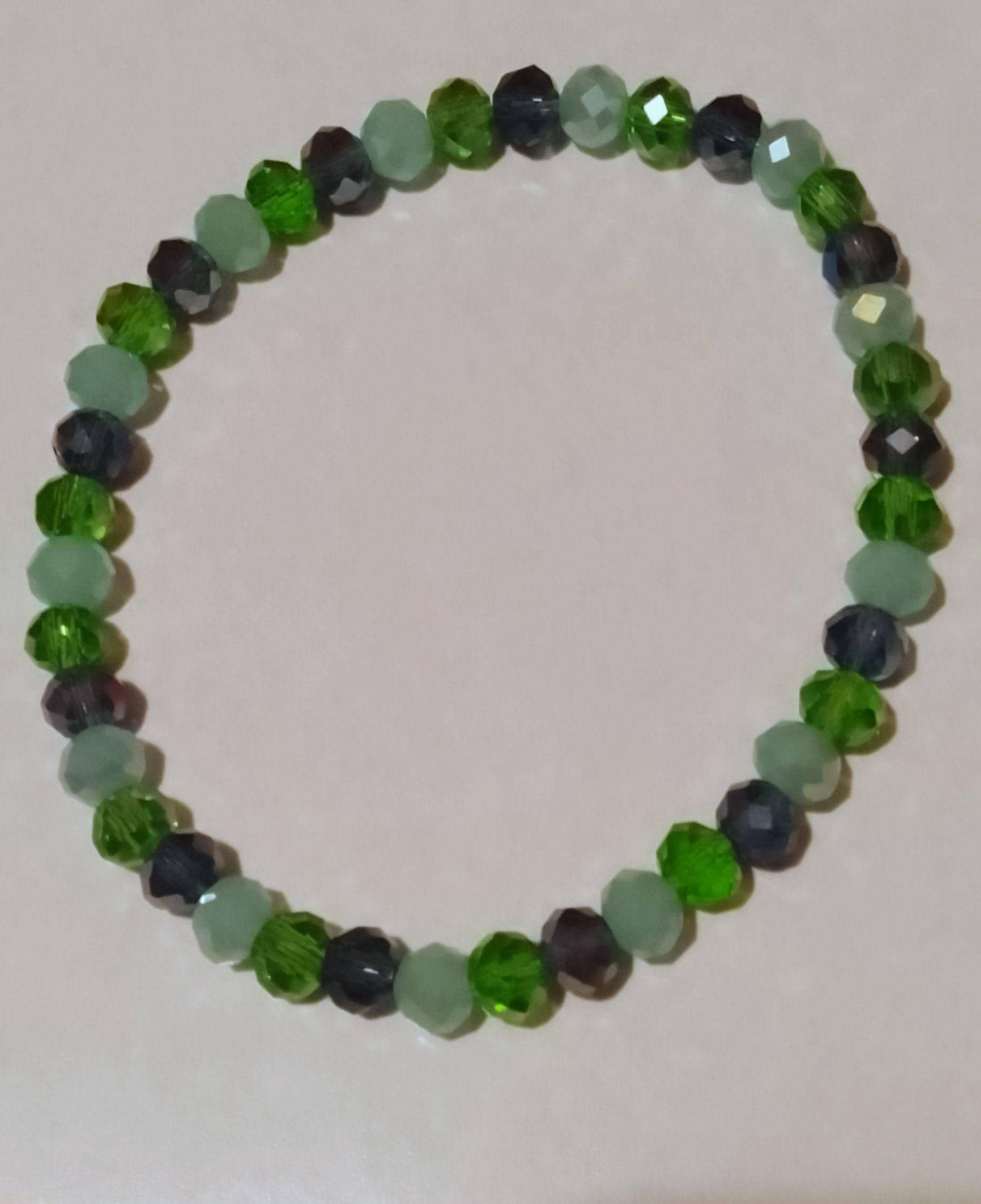 Green Faceted Beaded Bracelets