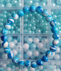 Blue and White Striped Bracelets