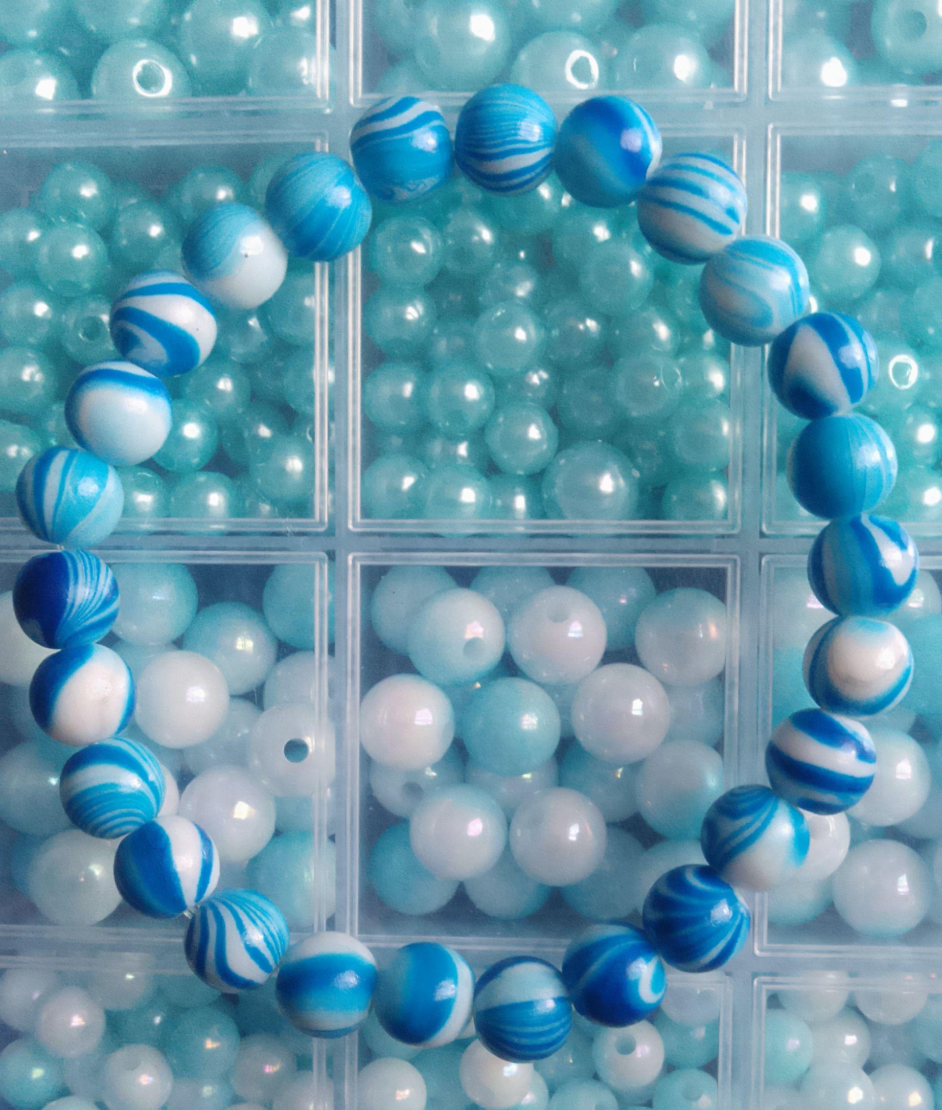 Blue and White Striped Bracelets