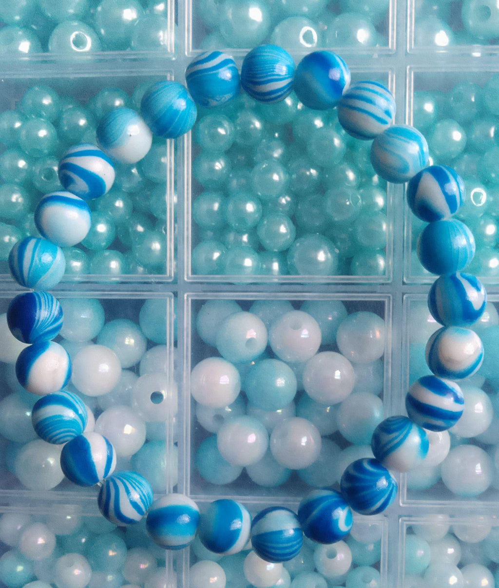 Blue and White Striped Bracelets